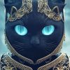 Cool Black Warrior Cat Diamond Paintings