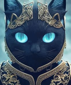 Cool Black Warrior Cat Diamond Paintings