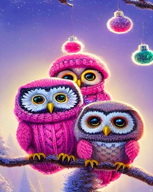 Cute Owls Diamond Paintings