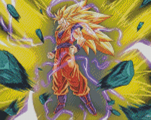 Dragon Ball Z Super Saiyan 3 Powerful Diamond Paintings