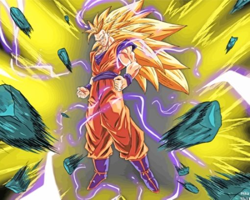 Dragon Ball Z Super Saiyan 3 Powerful Diamond Paintings