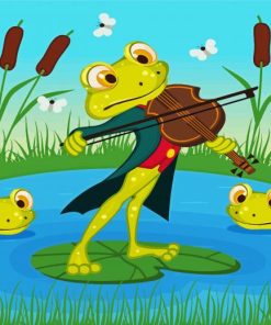 Frog Plays The Violin Diamond Paintings