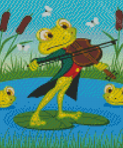 Frog Plays The Violin Diamond Paintings
