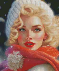 Gorgeous Lady With Red Lipstick Diamond Paintings