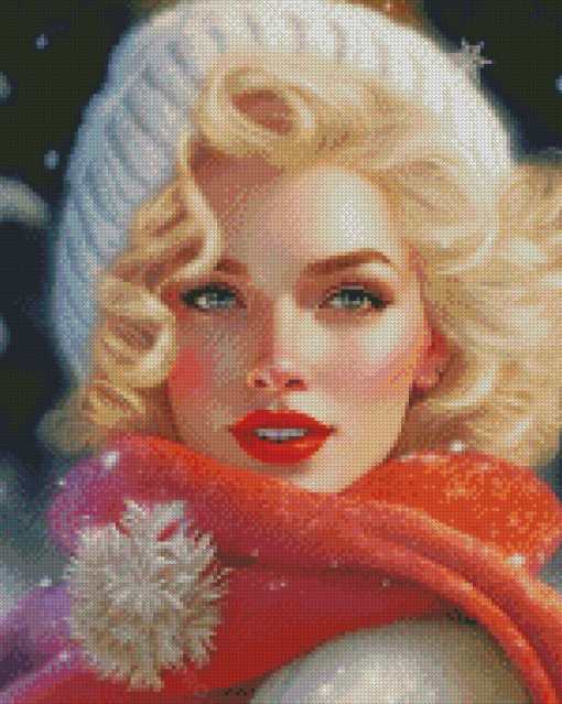 Gorgeous Lady With Red Lipstick Diamond Paintings