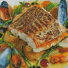 Hake Mussels Potatoes Curry Diamond Paintings