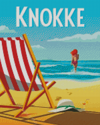 Knokke Heist Beach Poster Art Diamond Paintings