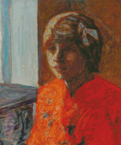Marthe Bonnard En Corsage Rouge Diamond Paintings