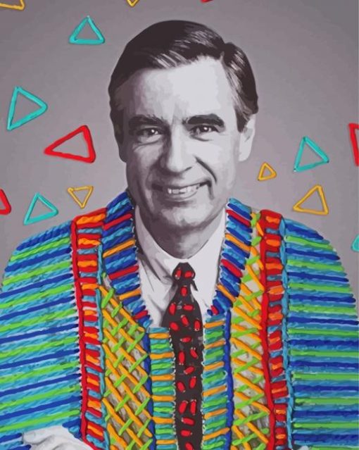 Monochrome Mister Rogers Art Diamond Paintings