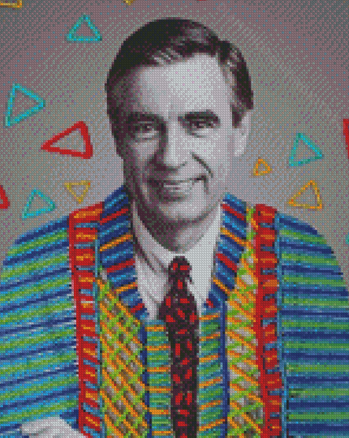 Monochrome Mister Rodgers Art Diamond Paintings