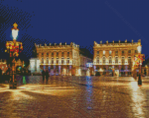 Nancy Town Hall At Night Diamond Paintings