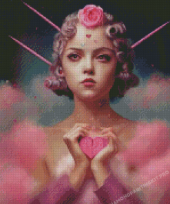 Pink Lady Diamond Paintings