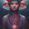 Powerful Asian Girl Diamond Paintings