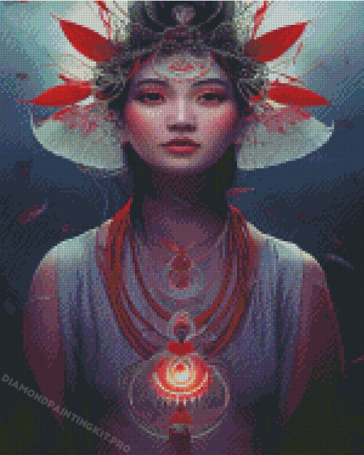 Powerful Asian Girl Diamond Paintings