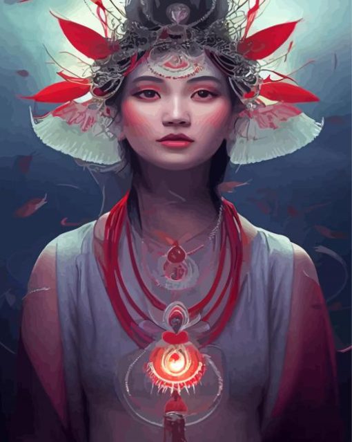 Powerful Asian Girl Diamond Paintings