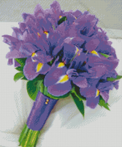 Purple Irises Bouquet Diamond Paintings