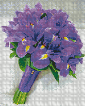 Purple Irises Bouquet Diamond Paintings
