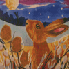 Rabbit Looking At The Moon Diamond Paintings