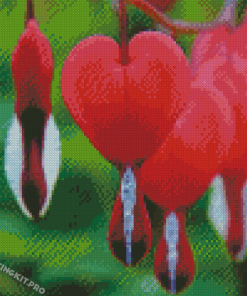 Red Italian Flowers Diamond Paintings
