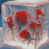 Red Frozen Roses Diamond Paintings