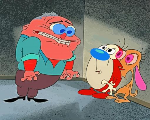 Ren And Stimpy Cartoon Diamond Paintings