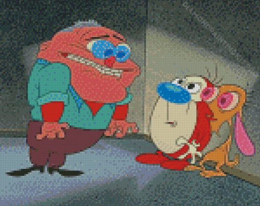 Ren And Stimpy Cartoon Diamond Paintings