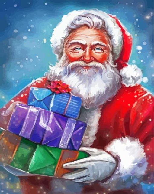 Santa And Gifts Diamond Paintings