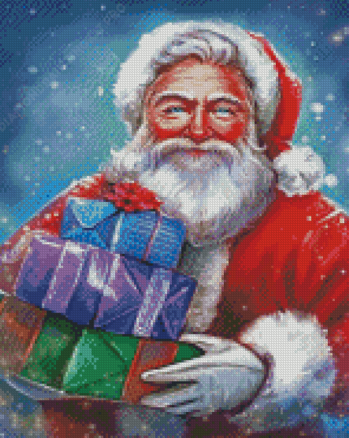 Santa And Gifts Diamond Paintings