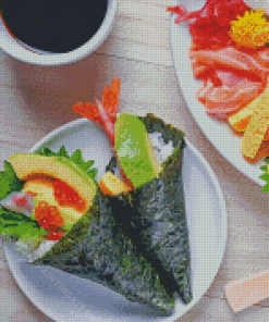 Temakizushi Dish Diamond Paintings