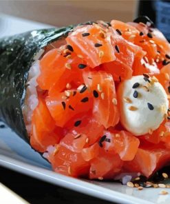 Temakizushi With Salmon Diamond Paintings