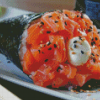 Temakizushi With Salmon Diamond Paintings