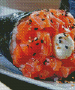 Temakizushi With Salmon Diamond Paintings