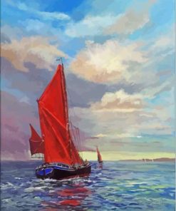 Thames Sailing Barge In The Sea Diamond Paintings