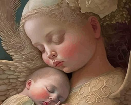 Two Cute Little Angels Diamond Paintings