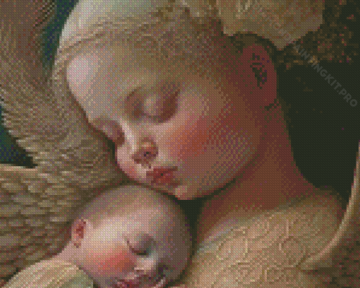 Two Cute Little Angels Diamond Paintings