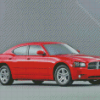 2001 Red Dodge Charger Diamond Paintings