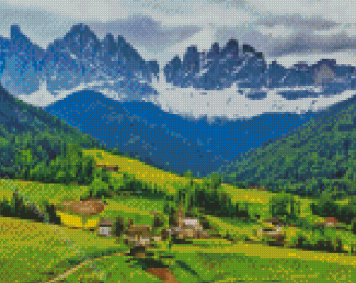 Aesthetic Dolomite Mountains Diamond Paintings
