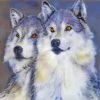 Aesthetic Wolf Couple Diamond Paintings