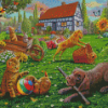 Animals In Garden Diamond Paintings