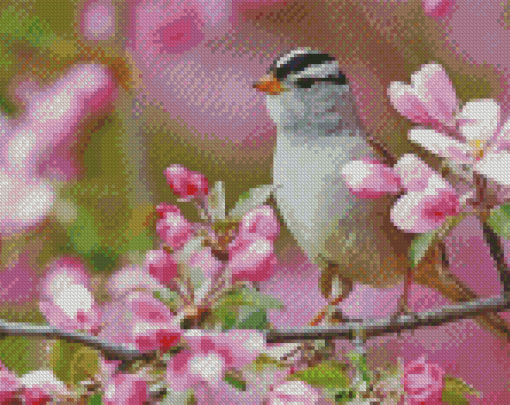 Birds And Blossom Diamond Paintings