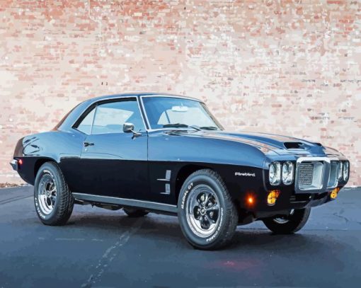 Black 1969 Pontiac Firebird Diamond Paintings