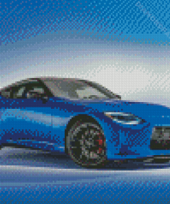 Blue Nissan Z Car Engines Diamond Paintings