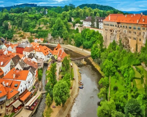 Cesky Krumlov City Diamond Paintings