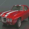 Classic Red 1969 Pontiac Firebird Car Diamond Paintings