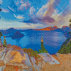 Crater Lake Landscape Diamond Paintings