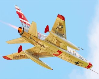 F100 Super Sabre In The Sky Diamond Paintings