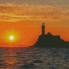 Fastnet Lighthouse At Sunset Diamond Paintings