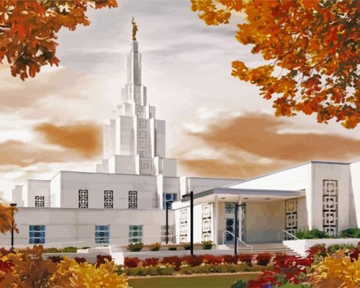 Idaho Falls Temple Art Diamond Paintings