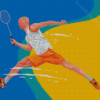 Illustration Badminton Player Diamond Paintings