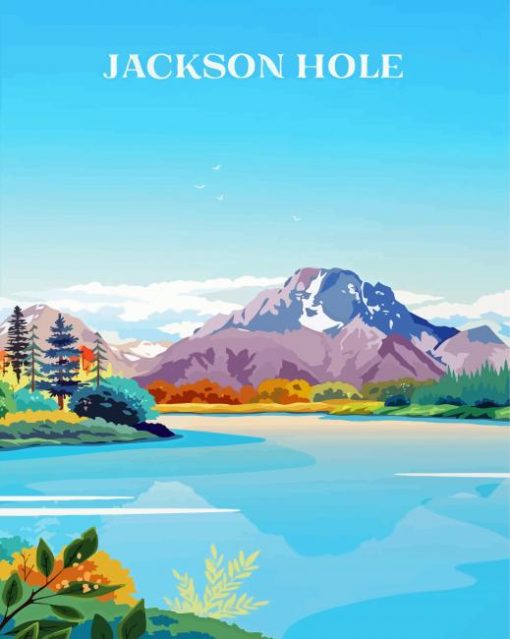 Jackson Hole Lake Wyoming Diamond Paintings